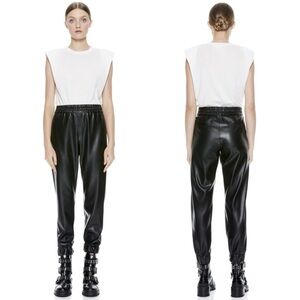 Alice + Olivia Pete Vegan Leather Jogger